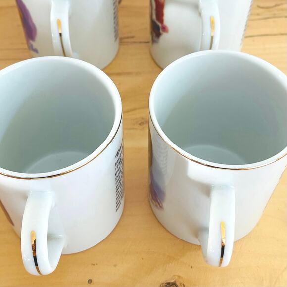 Vintage Set 4 80s Elvis Presley Coffee Cup Mugs 24K 50th Collector Porcelain - Picture 3 of 16